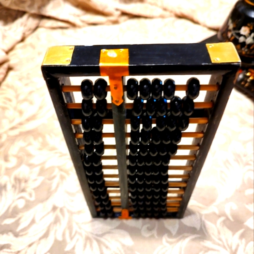 ⛩️ True Antique 1940's Authentic "Lotus Flower" Abacus - Picture 6 of 10